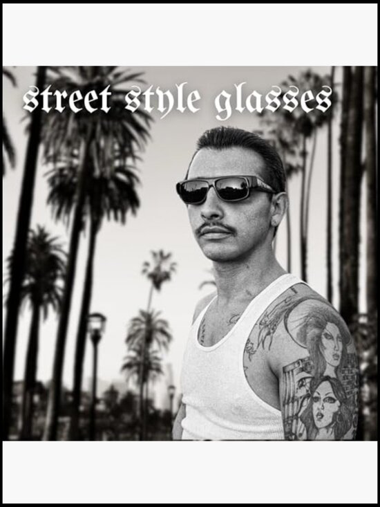 Plastic Oval Flat Top Locs Style Sunglasses UV Protection Dark Lens main image 7